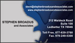 Business Card - Stephen Broadus and Associates